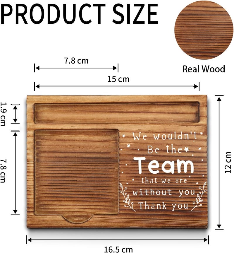 akeke Team Appreciation Gifts for Employees, Team Sticky Note Holder, Employee Appreciation Gifts Bulk Office Team, Team Desk Gifts, Team Thank You Gifts, teammate Quotes Self-Stick Note Pad Holders GAA26 - Image 2